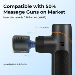 Flexnest Rechargeable Heated Massager Gun Head with Hot and Cold Mode image 3