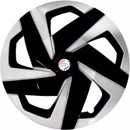 Auto Pearl MBS03 R15  381 mm(15 Inch) Press Type Wheel Hubcap with Retention Ring Glossy Black Silver Wheel Cover for Nissan NA16 cm (Set of 4)-picture-17
