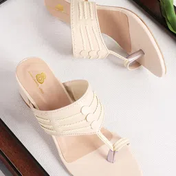sneakers villa Women Open Toe Block Sandals-34