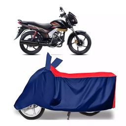 Auto Pearl Two Wheeler Cover with Bag for Mahindra Centuro, Red & Blue-image-45