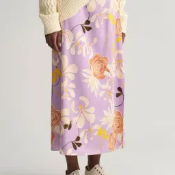 GANT Lilac Floral Print Maxi Skirt-image-6