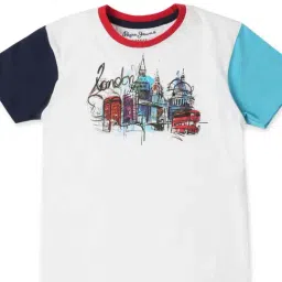 Pepe Jeans Boys White Printed T-Shirt-picture-47