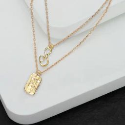 Oomph Gold Fashion Delicate Love Couple & Infinity Charms Anklets - Set of 2-image-58