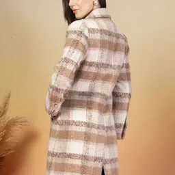 Juelle Checked Longline Winter Overcoat image 5