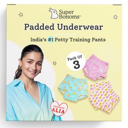 SuperBottoms 3 Padded Underwear 3 layer of cotton padding & Super DryFeel Laye rPull-up style pants-2-3y-26