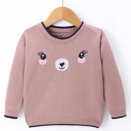 ToffyHouse Cotton Knitted Full Sleeves Animal Designed Pullover Sweater - Rose Gold-image-42