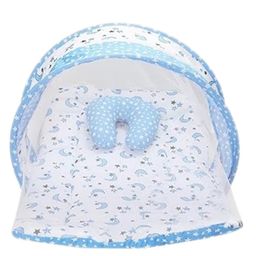 BabyPumpkin Baby Bed with Thick Mattress, Mosquito Net with Zip Closure & Neck Pillow-15