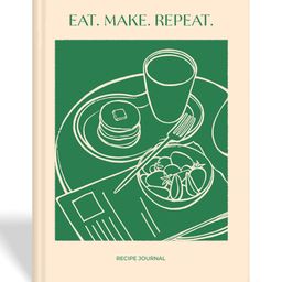 7mm Recipe Journal | Eat Make Repeat | Make your own Recipe and Cook Book | Kitchen Essential | A5 Size | 4 Sticker sheets | Hardbound and Laminated |14.8 X 21 cms | Beige-26