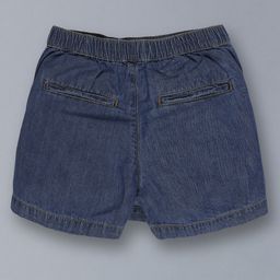 Kiddopanti Solid Button Down Over Lap Shorts - Blue image 3
