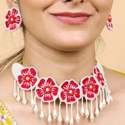 Tipsy closet Women Red Jewellery Set-image-75