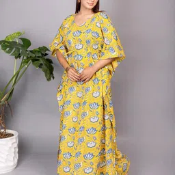 MOTHERHOOD BY SNEHAL Women Floral Printed Maternity Kaftan Maxi Dress-image-47