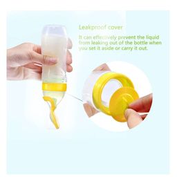 NeonateCare Squeeze Style Bottle Feeder With Dispensing Spoon Yellow - 90 ml - Multicolor ( color and design may vary) image 4