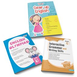 scholars insights Grade 6 English Practice Workbooks: Gear Up English, English Olympiad, Comprehension and Cloze, Interactive Grammar and Writing Skills (Set of 3) Ages 11 - 12 Years  English image 4