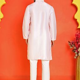 Jompers Men Embroidered Regular Mirror Work Kurta with Pyjamas image 4