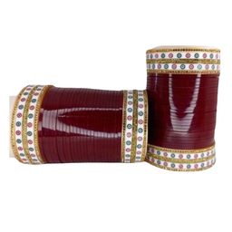 jtraditional Set Of 34 Stone-Studded Bangles-image-80