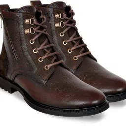Genuine Premium Leather Luxury High-Top Ankle Boots For Men-image-3