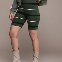 Roadster Women Striped Shorts-32