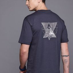 Allen Solly Men Printed Pure Cotton Relaxed Fit T-shirt-image-50
