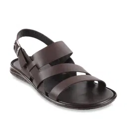Mochi Men's Brown Back Strap Sandals-image-30