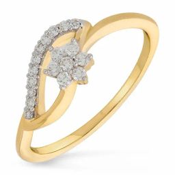 Malabar Gold and Diamonds 18k IGI Certified Diamond Yellow Gold Ring for Women-picture-4