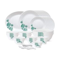 Borosil Tiara Series White Glass Dinner Set - 44 Pieces-9