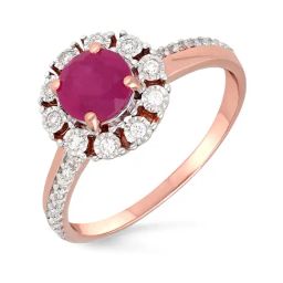Malabar Gold and Diamonds 18k Rose Gold Diamond Cocktail Ring for Women-image-45