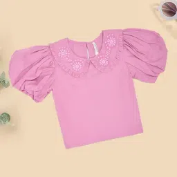 Pantaloons Junior Girls Moonlite Mauve Embroidery Top-picture-20