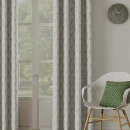 DDECOR Live Beautiful White Polyester 9 ft Long Door Curtain-picture-17