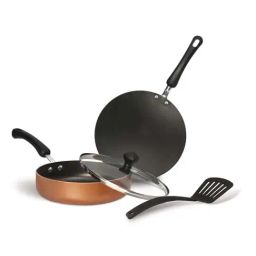Meyer Non-Stick 4pcs Cookware Set (Sautepan + Curved Roti/Chappati Tawa + Nylon Turner)-image-55