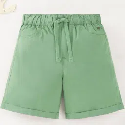 Ed-a-Mamma Kids Green Cotton Regular Fit Shorts-picture-7