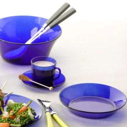 Duralex Lys Navy Toughened Glass 19.5 cm Soup Plate - Set of 6-15