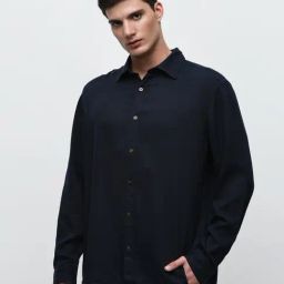 SELECTED HOMME Dark Blue Regular Fit Shirt-image-33