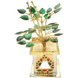 Sri Jagdamba Pearls Golden 0.8 Silver Tulsi Plant - 60 gm-image-57