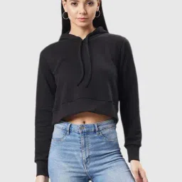 DOLCE CRUDO Black Relaxed Fit Hoodie-image-86