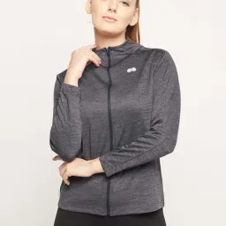 Clovia Grey Self Design Jacket-image-2
