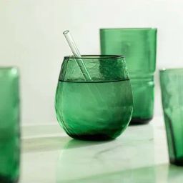 Ellementry Midori Green Glass Round Tumbler (0.5 L) - Set of 2-image-22