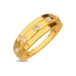 Kisna Diamond & Gold Jewellery Ethan 14k (585) Diamond & Gold Ring For Men-image-13