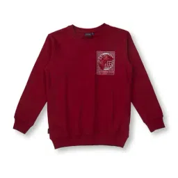 Gini & Jony Kids Red Regular Fit Full Sleeves Sweatshirt-picture-24