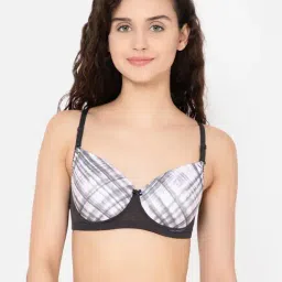 Clovia White & Black Full Coverage Non-Wired T-Shirt Bra-picture-12