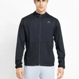 Adidas Black Regular Fit Sports Hoodie-image-91