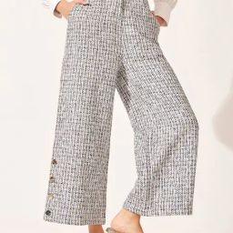 The Label Life Blue & White Cotton Check Regular Fit High Rise Pants-image-46