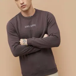 Fame Forever By Lifestyle Dark Mauve Regular Fit Printed Sweatshirt-picture-35