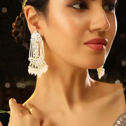 Priyaasi Classic Pink Brass Earrings-26