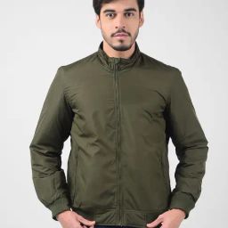 NUMERO UNO Olive Regular Fit Bomber Jacket-19