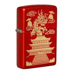 Zippo Metallic Red Eastern Design Brass Pocket Lighter-image-63