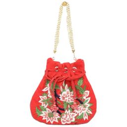 NR by Nidhi Rathi Red Fabric Potli-image-68