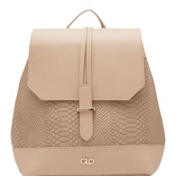 Globus Women Beige Textured Vegan Leather Backpack-picture-19