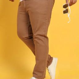 Instafab Plus Brown Regular fit Plus Size Jeans-image-70