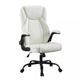 CHAIRTECH Arm Adjustable Office Computer Chair Leatherette White Ergonomic for Office & Professional Use-image-77