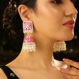 Priyaasi Classic Gold Brass Earrings-12